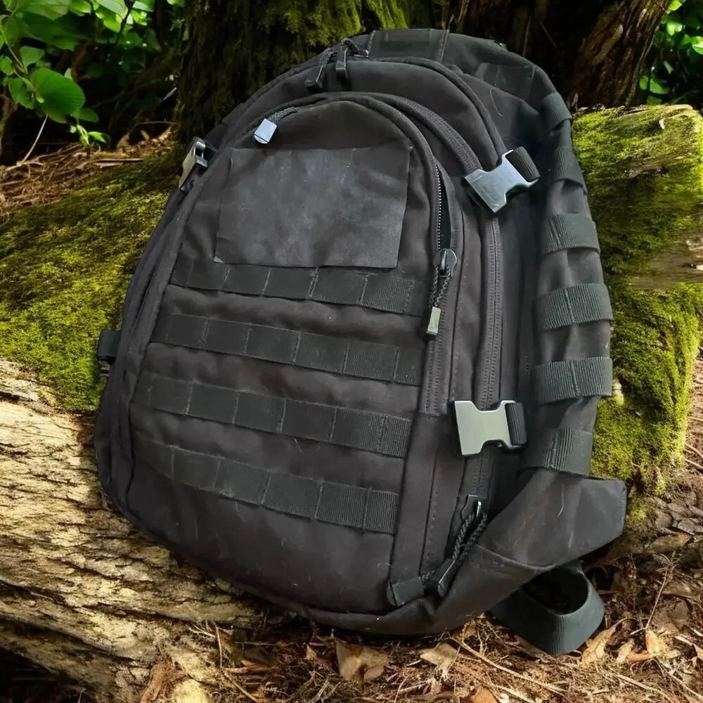 Condor Mission Pack Black Tactical Backpack MOLLE Travel Hiking Go-Bag 30L